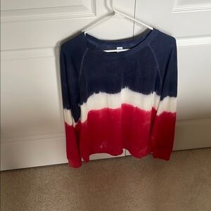 Red, White, and Blue Tie-Dye Sweatshirt
